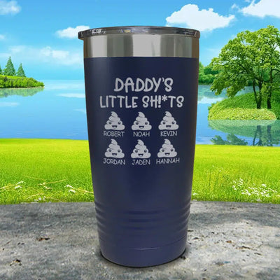 Personalized Daddy's Little Sh^t With Child Names Engraved Tumblers - 20oz. - Lazerworx