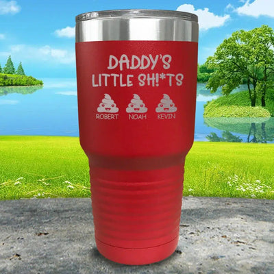 Personalized Daddy's Little Sh^t With Child Names Engraved Tumblers -  - Lazerworx