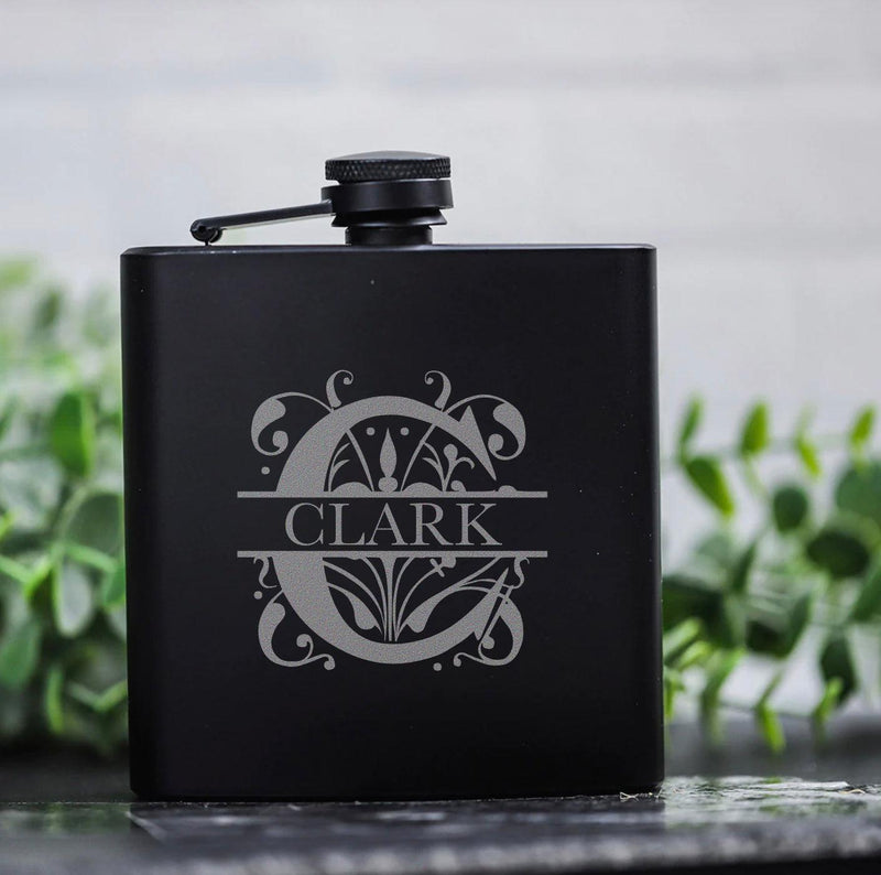 Personalized All Black Flask -  - Completeful