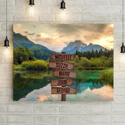 Personalized Breathtaking Mountain Premium Canvas -  - Lazerworx