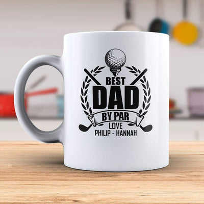 Personalized Best Dad By Par Mug -  - Lazerworx