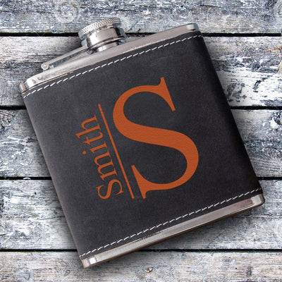 Personalized Silverton Suede Flask 6 oz. -  - JDS