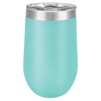 Personalized Mother's Day Wine Tumbler - 16oz. - Teal - Completeful