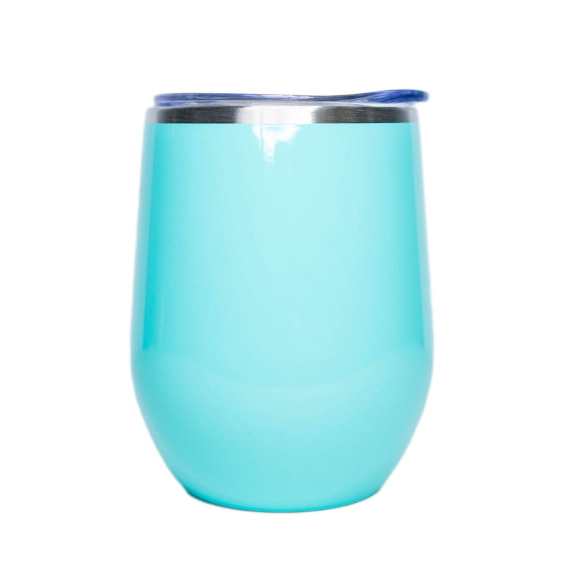 Personalized Wine Tumbler 12 oz - Teal - Completeful