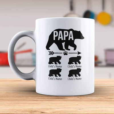 Personalized Papa Bear Double Sided Printed Mug -  - Lazerworx