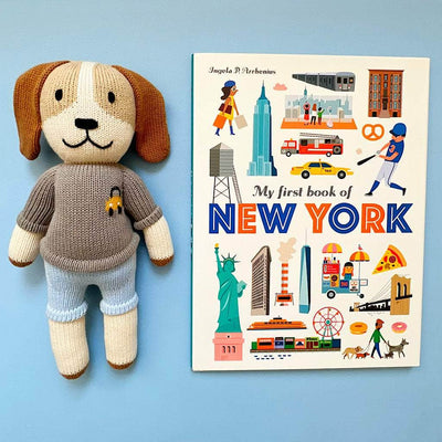 New York Baby Gift Set - "My first book of NY", Organic Doll | Frank the NY Dog -  - Estella