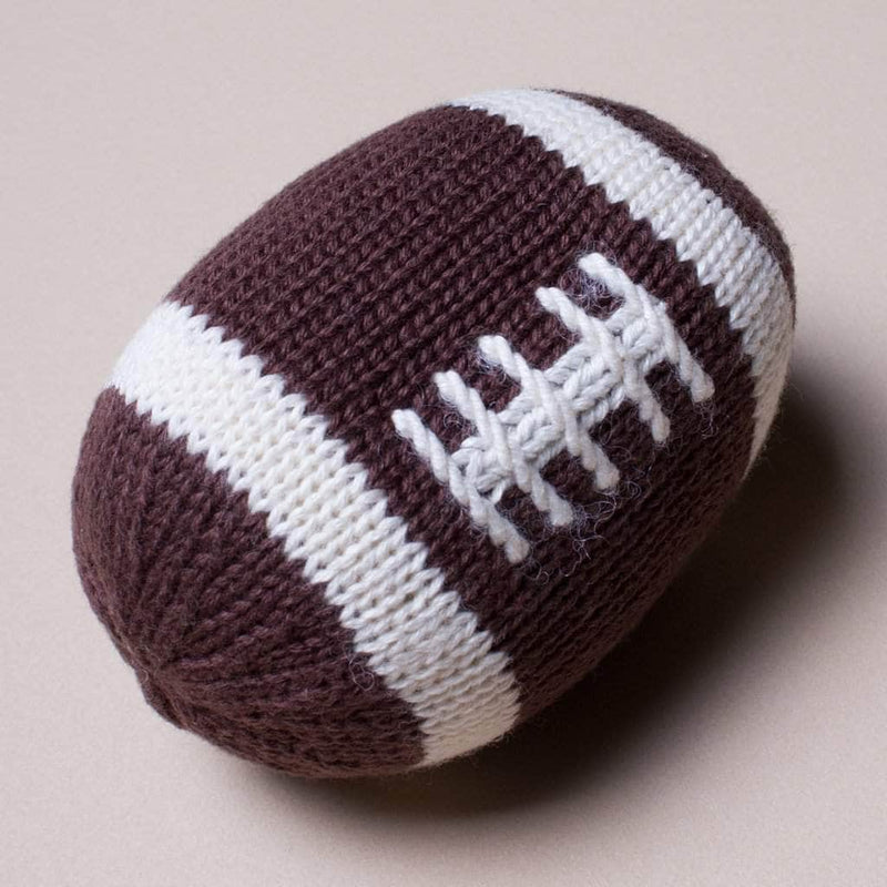 Organic Baby Gift Set - Handmade Newborn Rattles | Football & Baseball -  - Estella