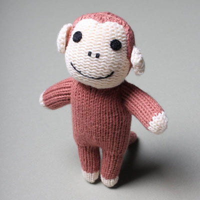 Organic Baby Gift Set - Handmade Newborn Romper, Lovey and Rattle Toy | Monkey -  - Estella