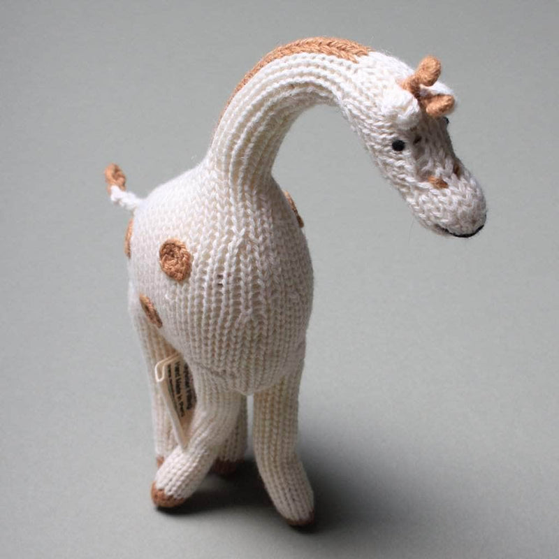 Organic Baby Gift Set | Knit Romper, Hat, Giraffe & Monkey Toys -  - Estella