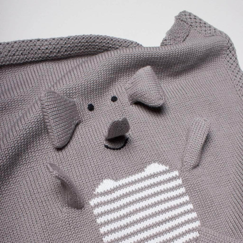 Organic Baby Gift Set - Newborn Rattle, Lovey Blanket & Hat | Elephant -  - Estella
