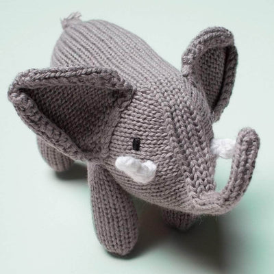 Organic Baby Gift Set - Newborn Rattle, Lovey Blanket & Hat | Elephant -  - Estella