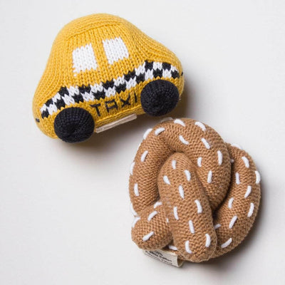 Organic Baby Toys Gift Set - Pretzel & Taxi Rattles -  - Estella