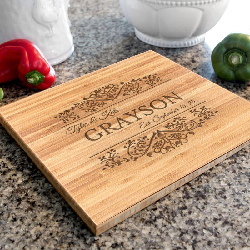 Personalized Bamboo Cutting Board 11x13 - 11 Designs -  - Qualtry