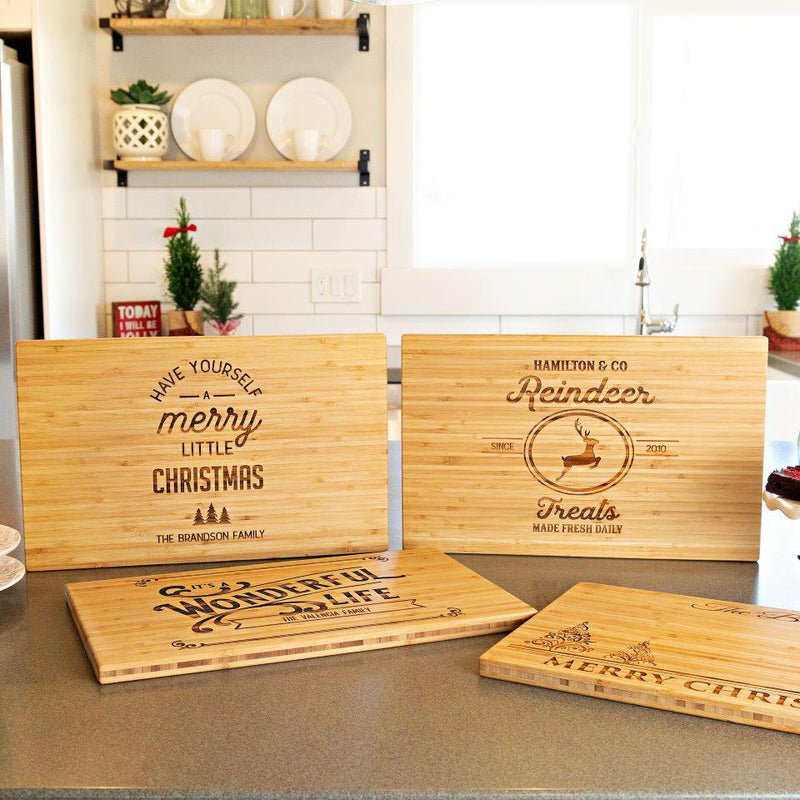 Personalized Christmas Bamboo Cutting Boards 11x17 -  - Completeful