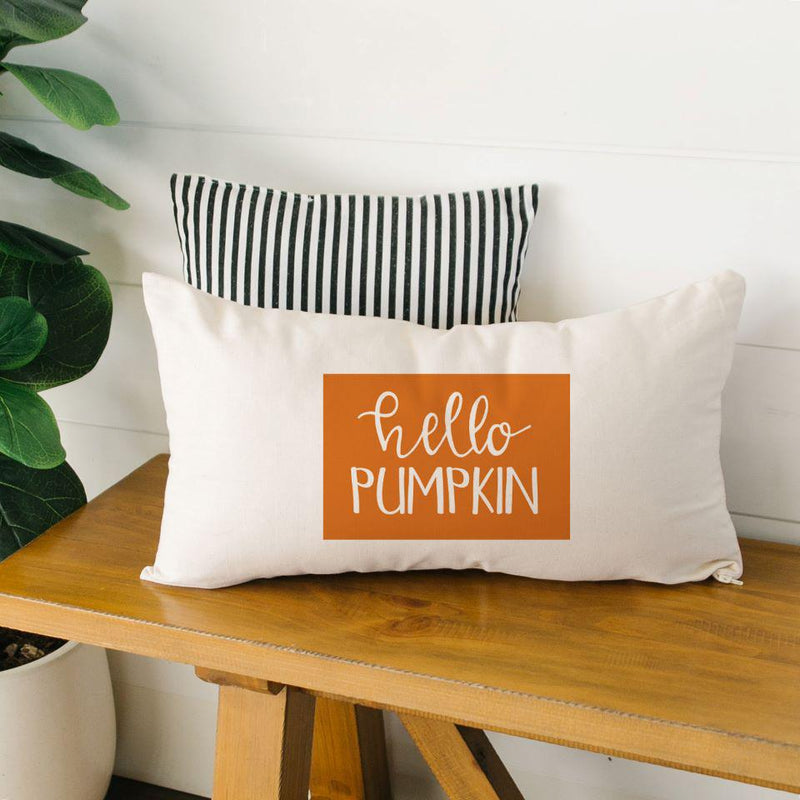 Hello Pumpkin Lumbar Pillow Covers -  - Qualtry