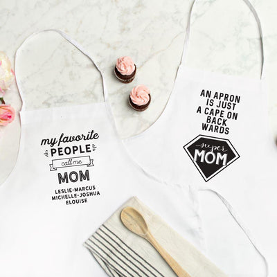Personalized Best Mom Ever Aprons -  - Wingpress Designs