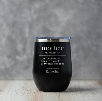 Personalized Mother's Day Wine Tumbler 12oz -  - Completeful
