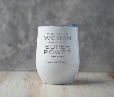 Personalized Mother's Day Wine Tumbler 12oz -  - Completeful