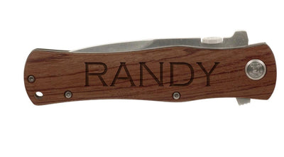 Personalized Wood Handle Pocket Knife -  - Completeful