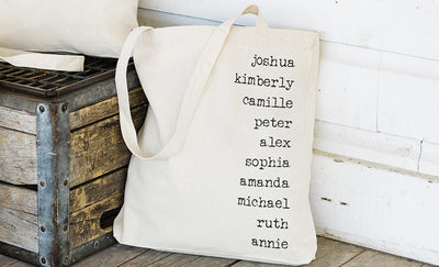 Personalized Family Names Tote Bags -  - Wingpress Designs
