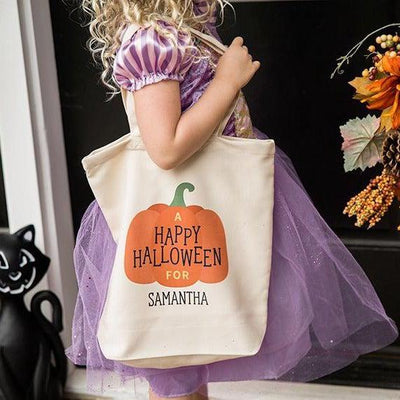 Personalized Kids Halloween Trick-or-Treat Tote Bags -  - Wingpress Designs