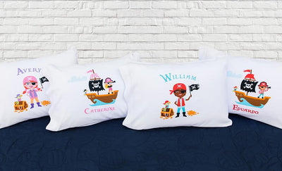 Personalized Kids' Pirate Pillowcases -  - Wingpress Designs