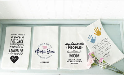 Personalized I Love You Mom Tea Towels -  - Wingpress Designs