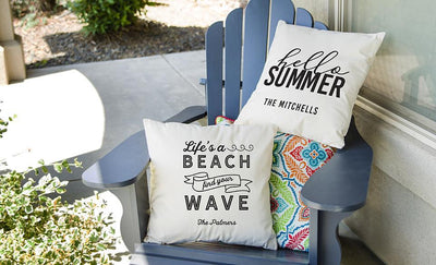 Personalized Summer Throw Pillow Covers -  - Qualtry