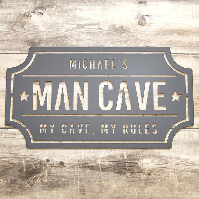 Personalized Man Cave Metal Sign – Michael Design -  - Completeful