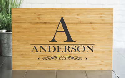 Personalized 11x17 Bamboo Cutting Board -  - Completeful