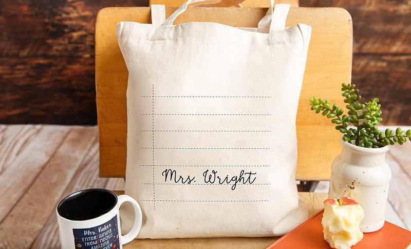 Personalized Teacher Tote Bags -  - Wingpress Designs