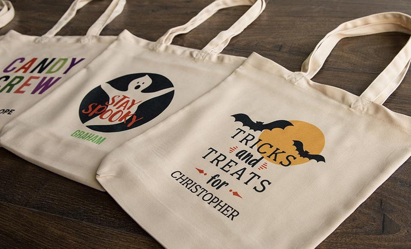 Personalized Kids Halloween Trick-or-Treat Tote Bags -  - Wingpress Designs