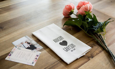 Personalized Wedding Tea Towels -  - Wingpress Designs