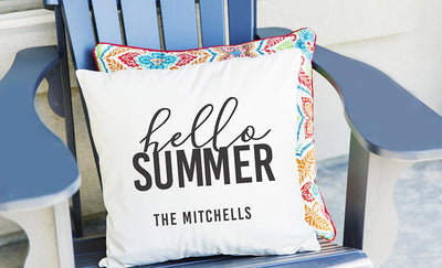 Personalized Summer Throw Pillow Covers -  - Wingpress Designs