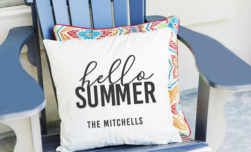 Personalized Summer Throw Pillow Covers -  - Wingpress Designs