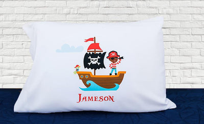 Personalized Kids' Pirate Pillowcases -  - Wingpress Designs