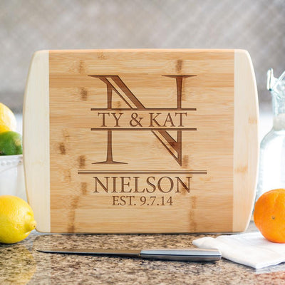 Personalized 8.5x11 Bamboo Cutting Board with Rounded Edge -  - Completeful