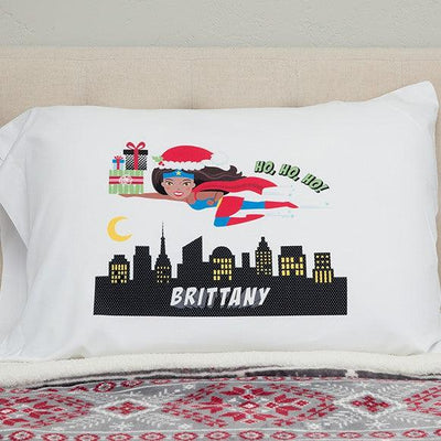 Personalized Christmas Girls Superhero Pillowcases -  - Qualtry