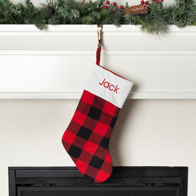 Personalized Plaid Christmas Stockings -  - Qualtry