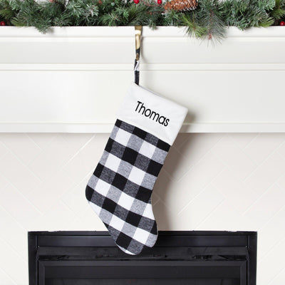 Personalized Plaid Christmas Stockings -  - Qualtry