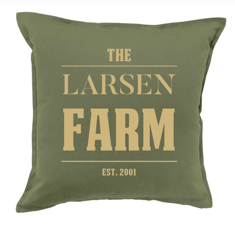 Personalized Colorful Farmhouse Throw Pillow Covers -  - Wingpress Designs
