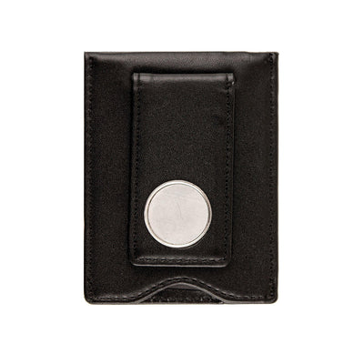 Monogrammed Black Leather Wallet and Money Clip -  - JDS
