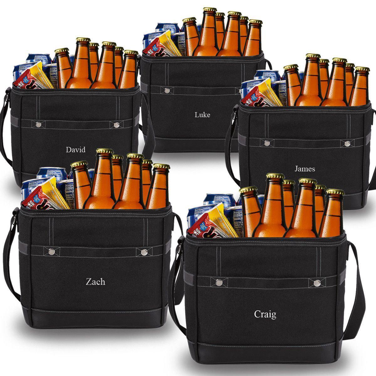 Personalized Beer Cooler Bag, Groomsmen Gift, Monogrammed