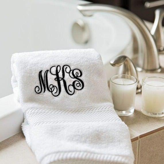 Monogrammed Luxury Bathroom Hand Towels – A Gift Personalized