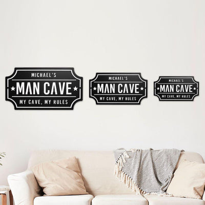 Personalized Man Cave Metal Sign – Michael Design -  - Completeful
