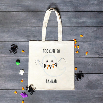 Personalized Too Cute to Spook Halloween Tote Bag -  - Wingpress Designs