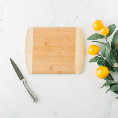Rounded Two-Tone (Rounded Edge) Bamboo Cutting Boards for Mom - 8.5x11 - Completeful