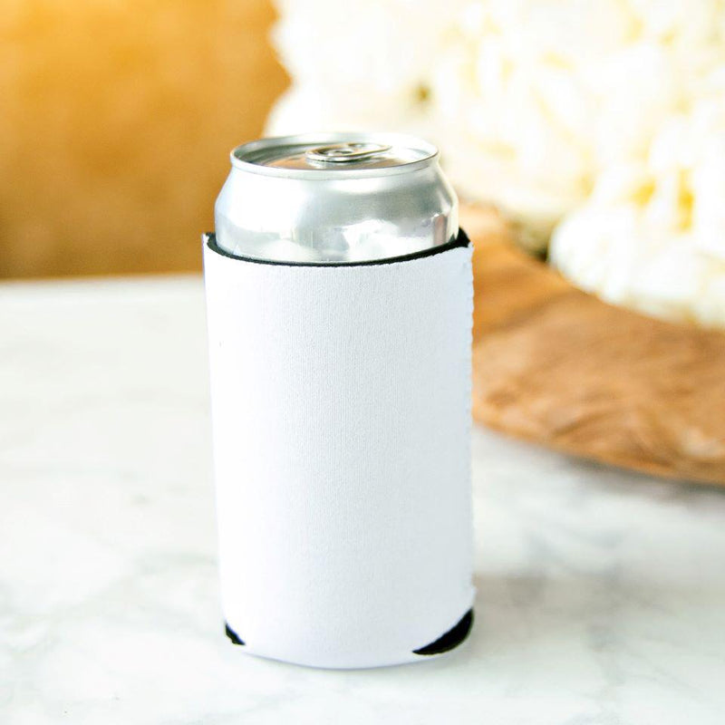 Personalized Bridesmaid Koozies - White - Wingpress Designs