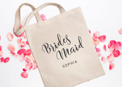 Personalized Bridesmaid Tote Bags -  - Wingpress Designs