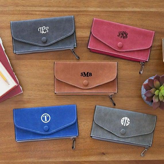 Monogram Women's Wallets Unique Gifts for Her - Black